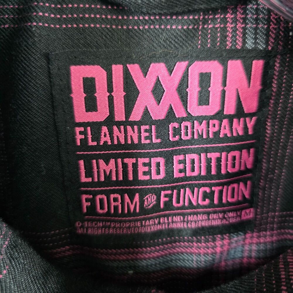 Dixxon Snap-On Tools Flannel Breast Cancer Awareness Men's Shirt Size M - Picture 5 of 12